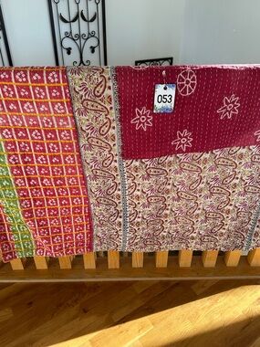 K53 Reversible Twin Kantha Stunning!